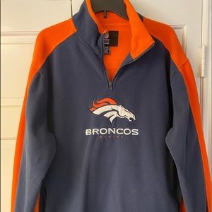 Denver Broncos fleece pullover.   Reebok.